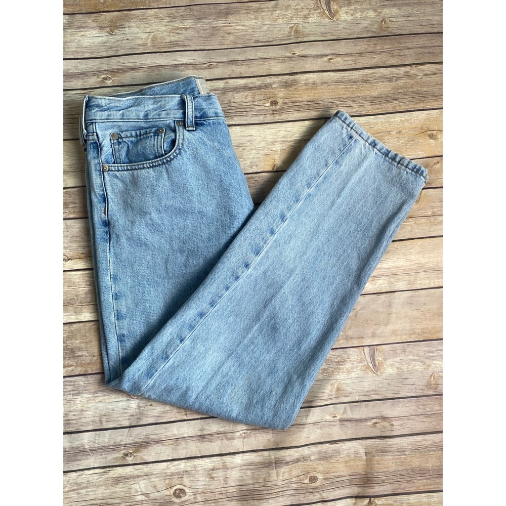 Everlane The Relaxed Straight Fit cropped Jeans Light Wash Blue 28 Reg